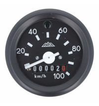 Tachometer rýchlomer SIMSON Ø60mm MZA čierny krúžok, kontrolka